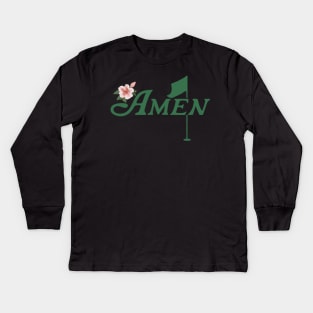 Amen Masters Golf Kids Long Sleeve T-Shirt